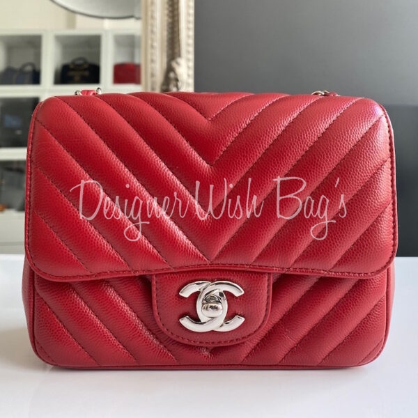 Chanel Mini Red Caviar - Designer WishBags