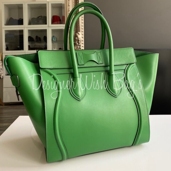 Celine Mini Luggage Green Designer WishBags