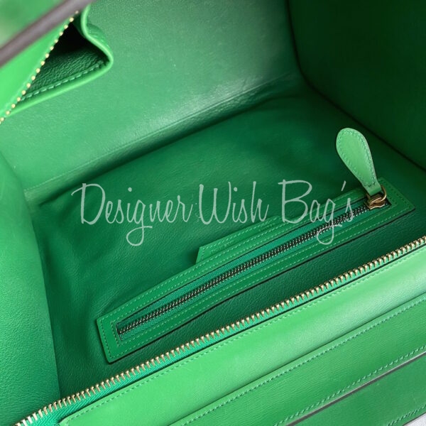 Celine Mini Luggage Green Designer WishBags