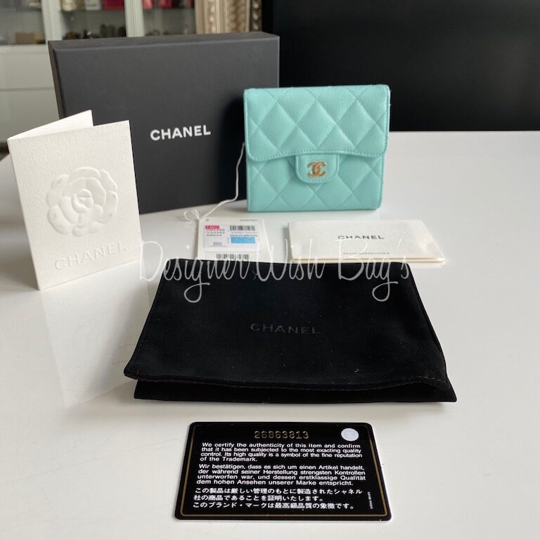 Chanel Wallet Tiffany Blue 19C - Designer WishBags