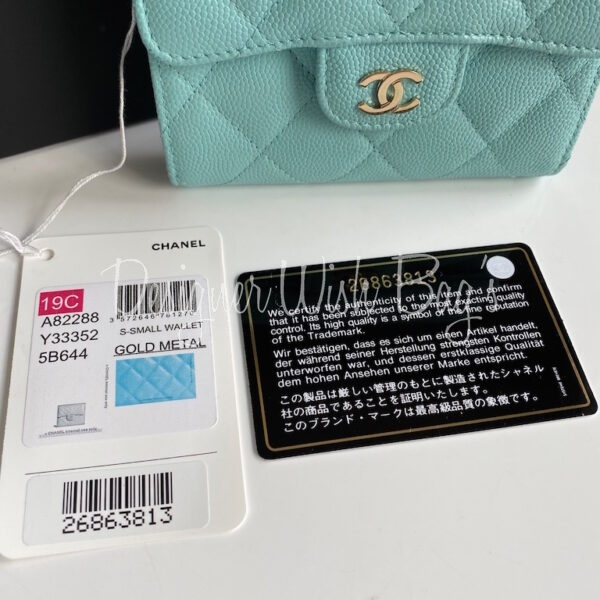 Chanel Caviar Tiffany Blue Classic Small Flap Wallet Luxury Bags  Wallets  on Carousell