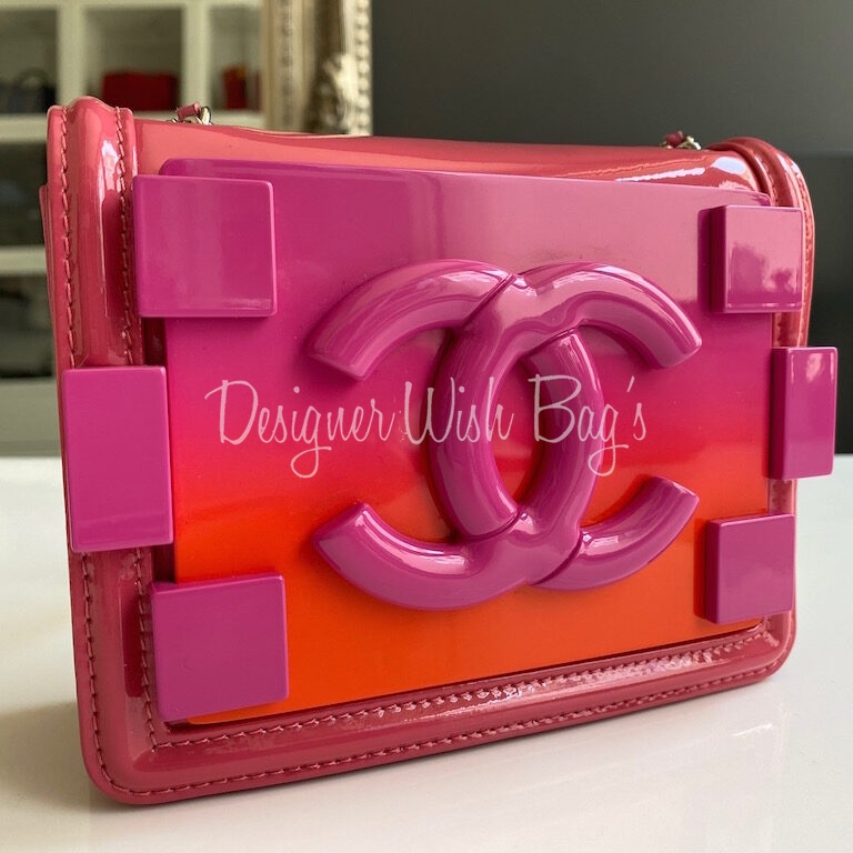 Sold at Auction: Lego Hot Pink Brick Ombre - Chanel bag, accompanied by  authenticity card and original box