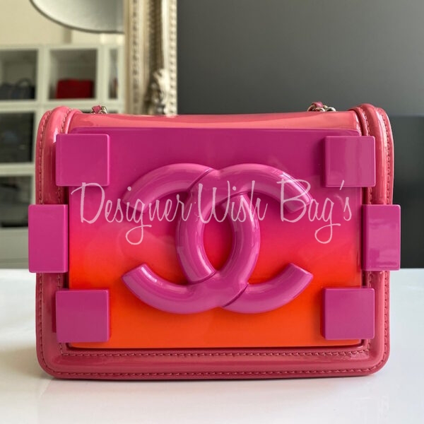 Chanel Lego Brick Bag, Bright Pink with Silver Hardware, Preowned in  Dustbag WA001