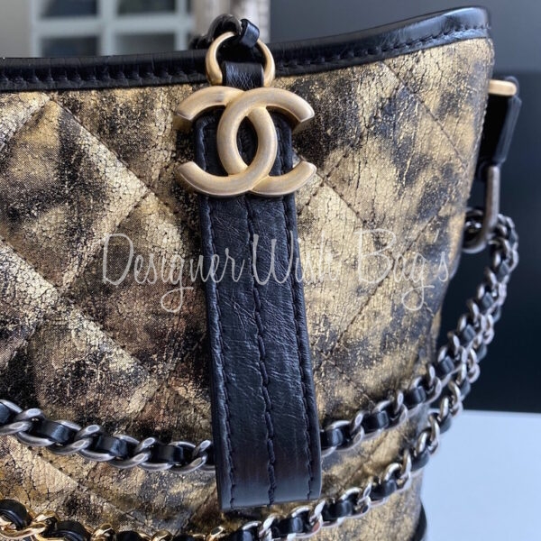 Chanel Gabrielle Large Hobo Bag Gold HW Black - NOBLEMARS