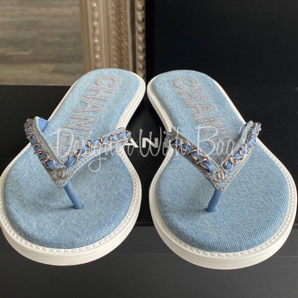 Chanel Denim Sandals - Designer WishBags