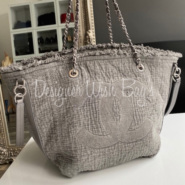 Chanel Silver Quilted Flashdance Coco Cabas XL Tote Bag - Yoogi's