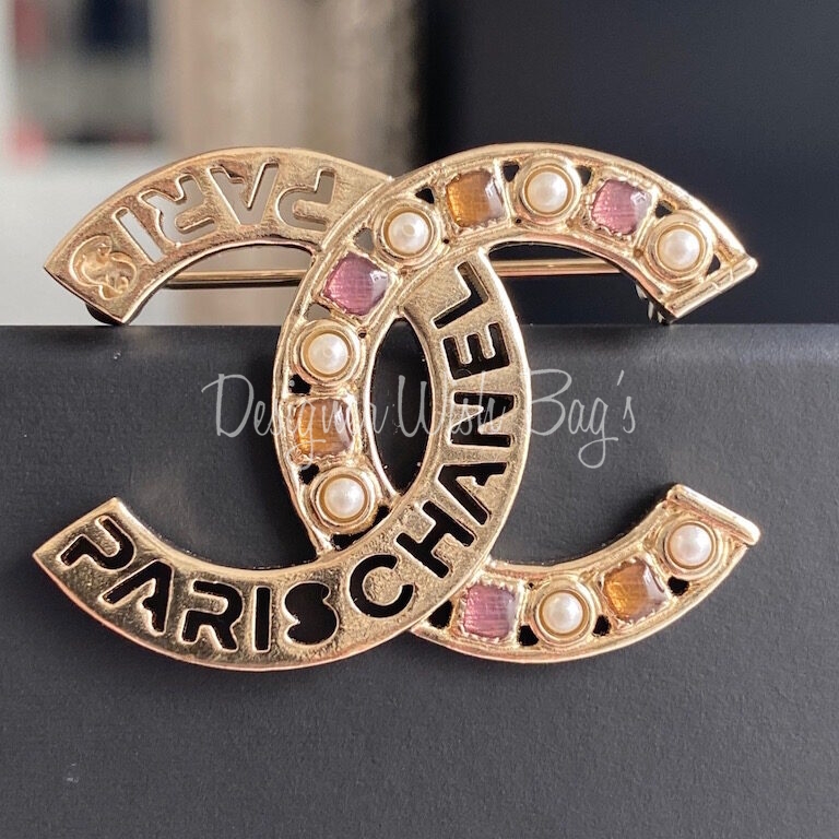 Chanel Pink Check CC Brooch - ASL2091 – LuxuryPromise