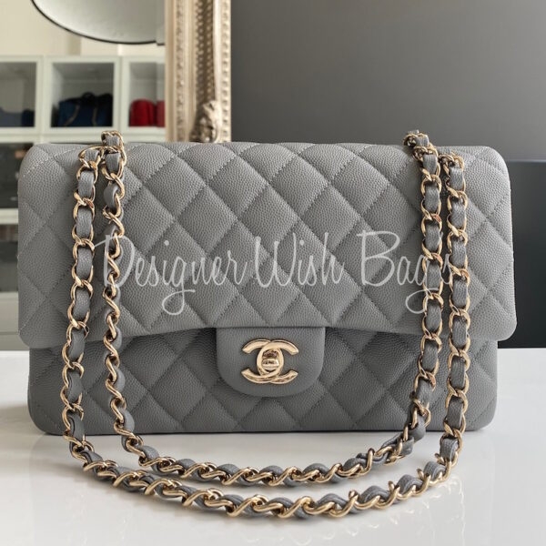 Chanel Light Gold Quilted Leather Classic Single Flap Bag Chanel