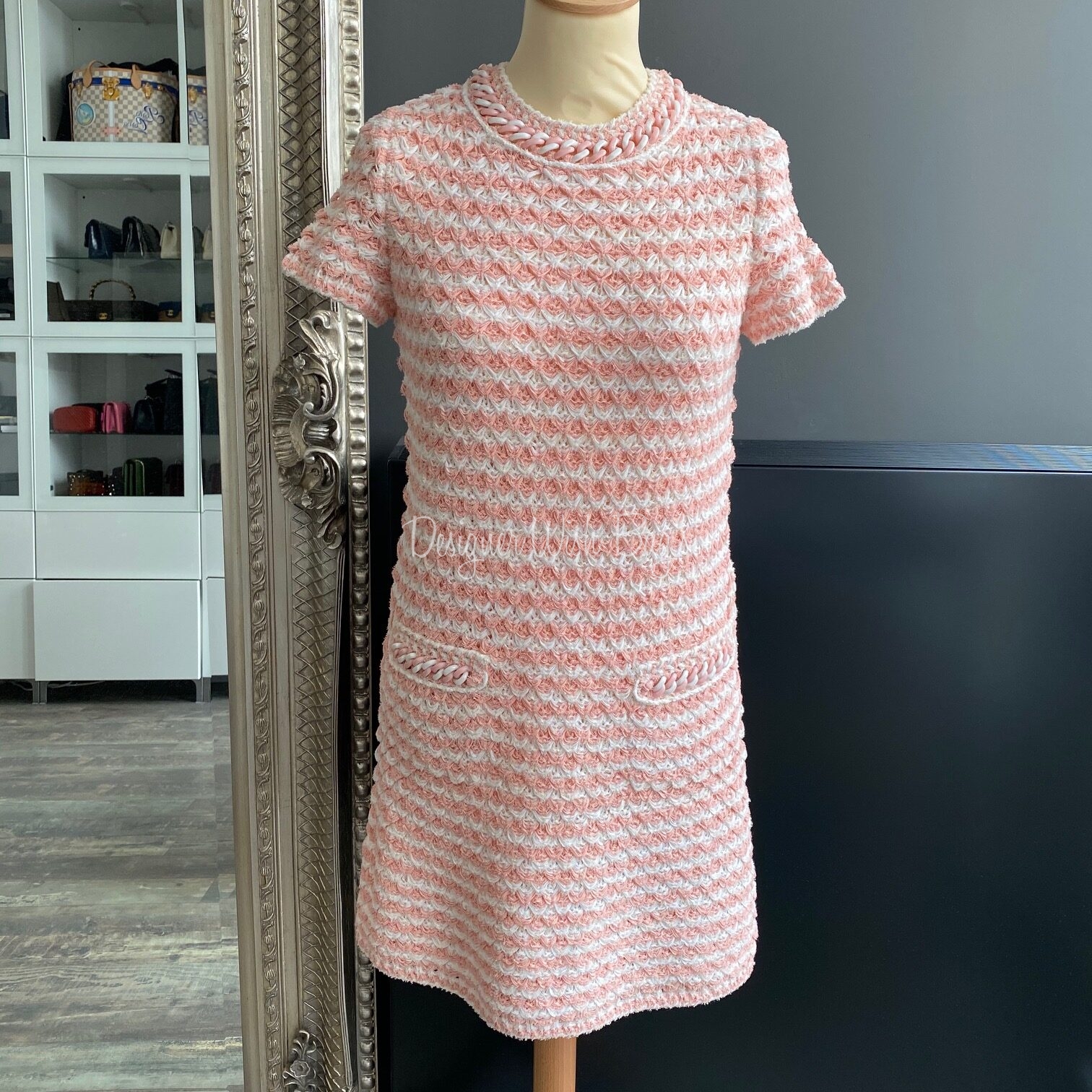 chanel pink dress