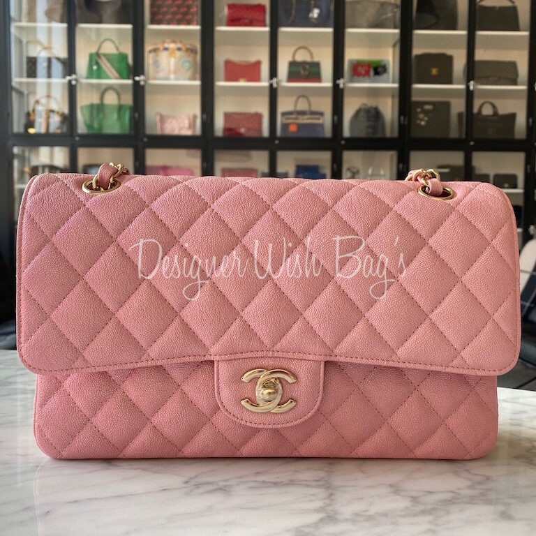 Chanel Metallic Pink Iridescent Mini Top Handle Classic Flap GHW 1CK04 –  Bagriculture