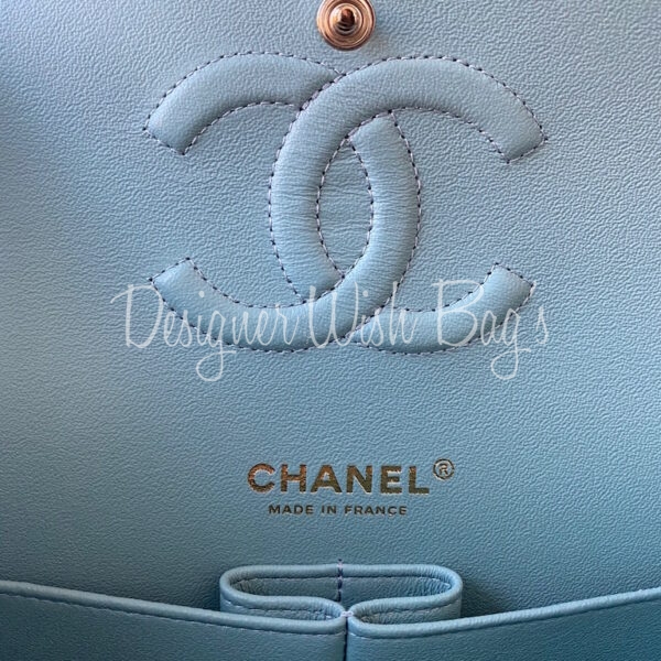 Chanel Blue Quilted Velour Medium Classic Flap Velvet 2CC0406 – Bagriculture