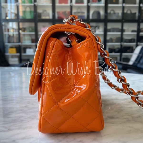 orange chanel flap bag medium