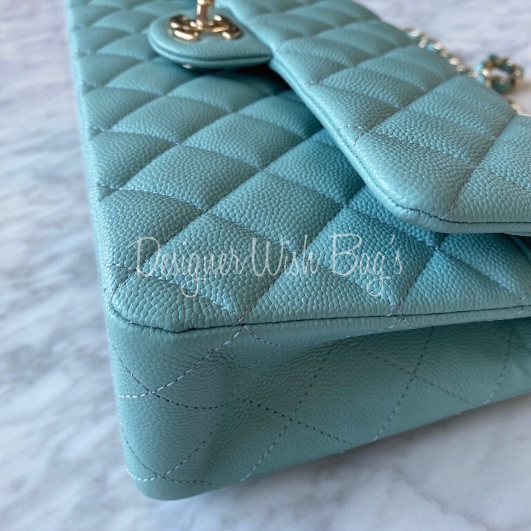 Tiffany Blue Chanel Classic Medium Flap Bag for Sale in Madison