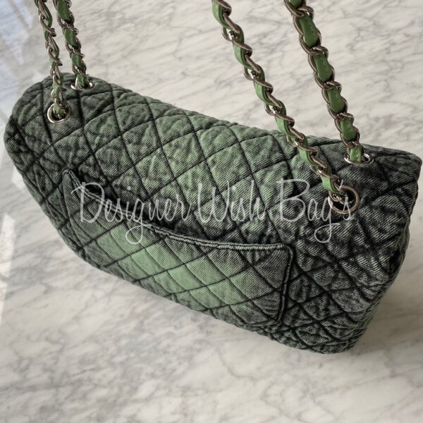Chanel Flap Green Denim 20C - Designer WishBags