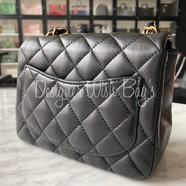 Chanel Mini Square Black - Designer WishBags