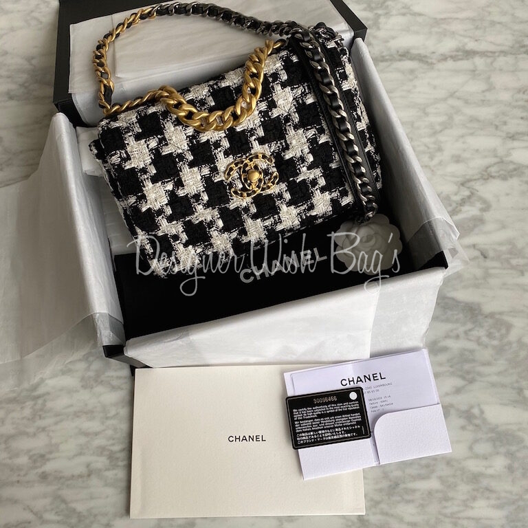 chanel 19 tweed houndstooth