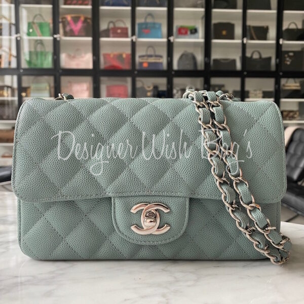 Chanel Mini Blue-Greyish 18C - Designer WishBags