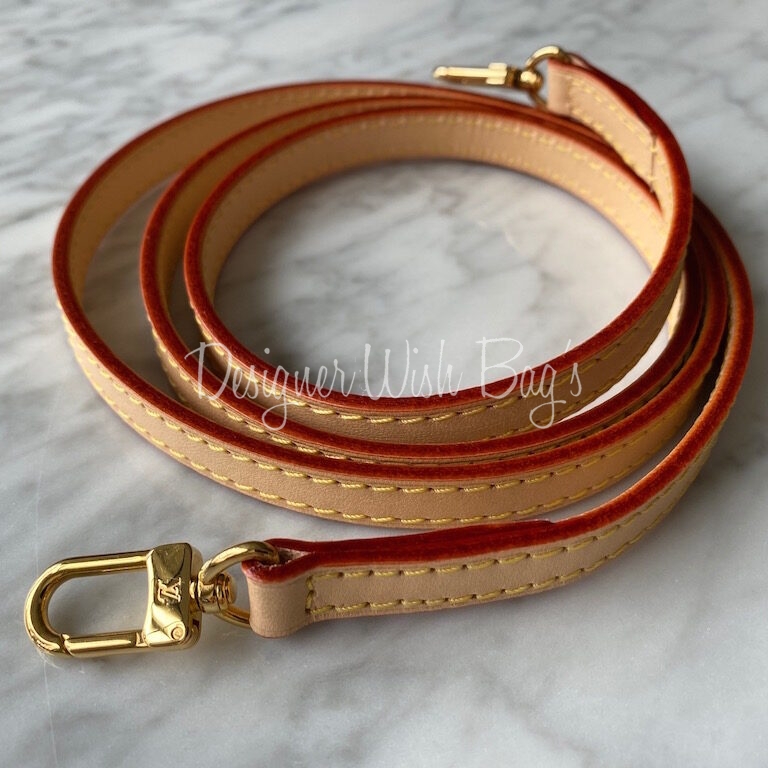 Authentic Louis Vuitton Leather Shoulder Strap Beige 35.8-42.9" LV  K0272