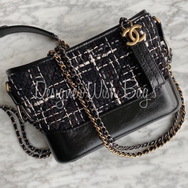 Gabrielle tweed crossbody bag Chanel Black in Tweed - 25253469