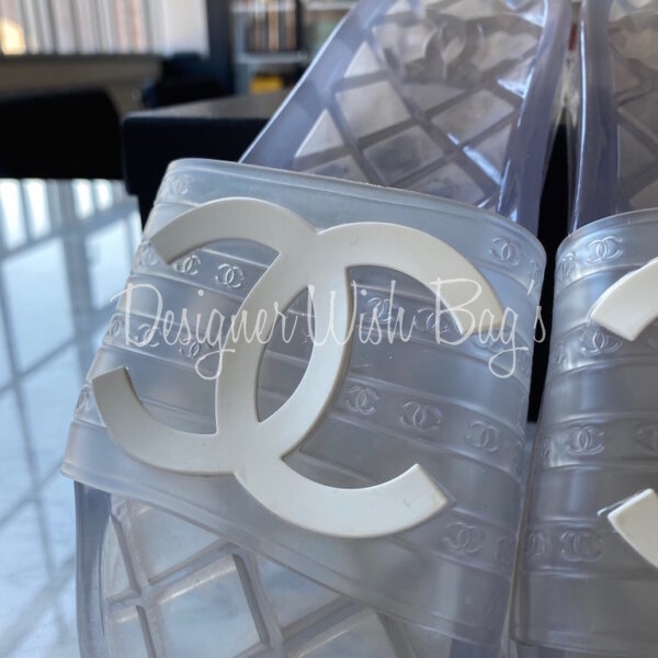 Chanel Clear Jelly Slides