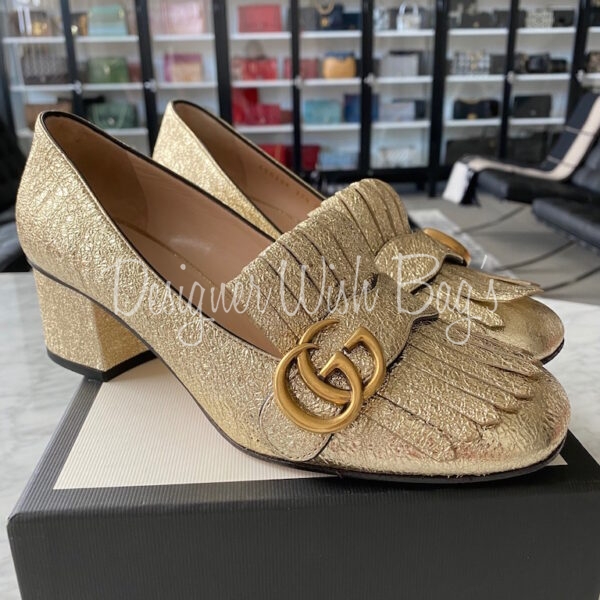 gucci marmont shoes silver