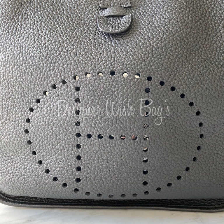 HERMES Evelyne II bag in black taurillon clémence leather - VALOIS VINTAGE  PARIS