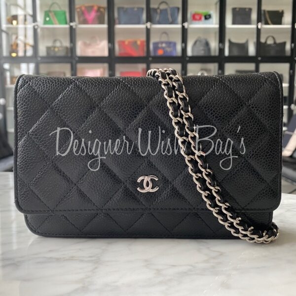 Chanel WOC Black Iridescent Caviar - Designer WishBags