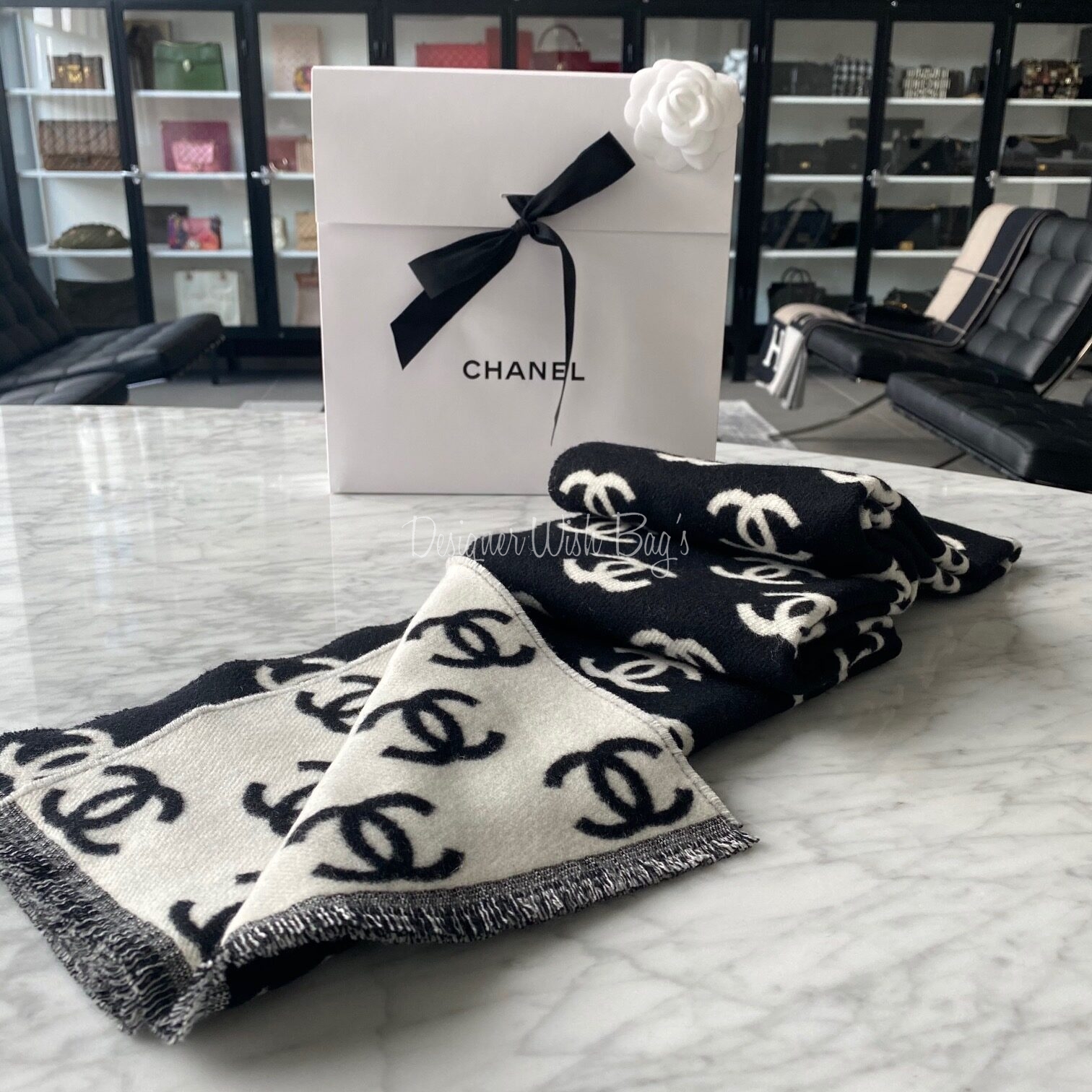 Chanel Wool-Cashmere Scarf 20B - Designer WishBags