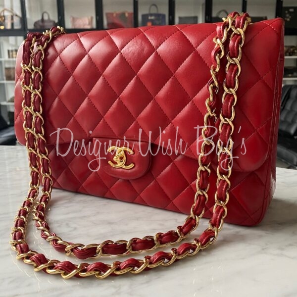 Chanel Red Jumbo Limited Joined Chain Classic Flap Bag GHW – Boutique Patina