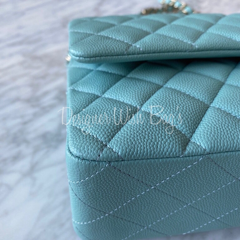 Chanel Classic flap medium  20c Tiffany blue caviar gold hardware, Women's  Fashion, Bags & Wallets, Purses & Pouches on Carousell