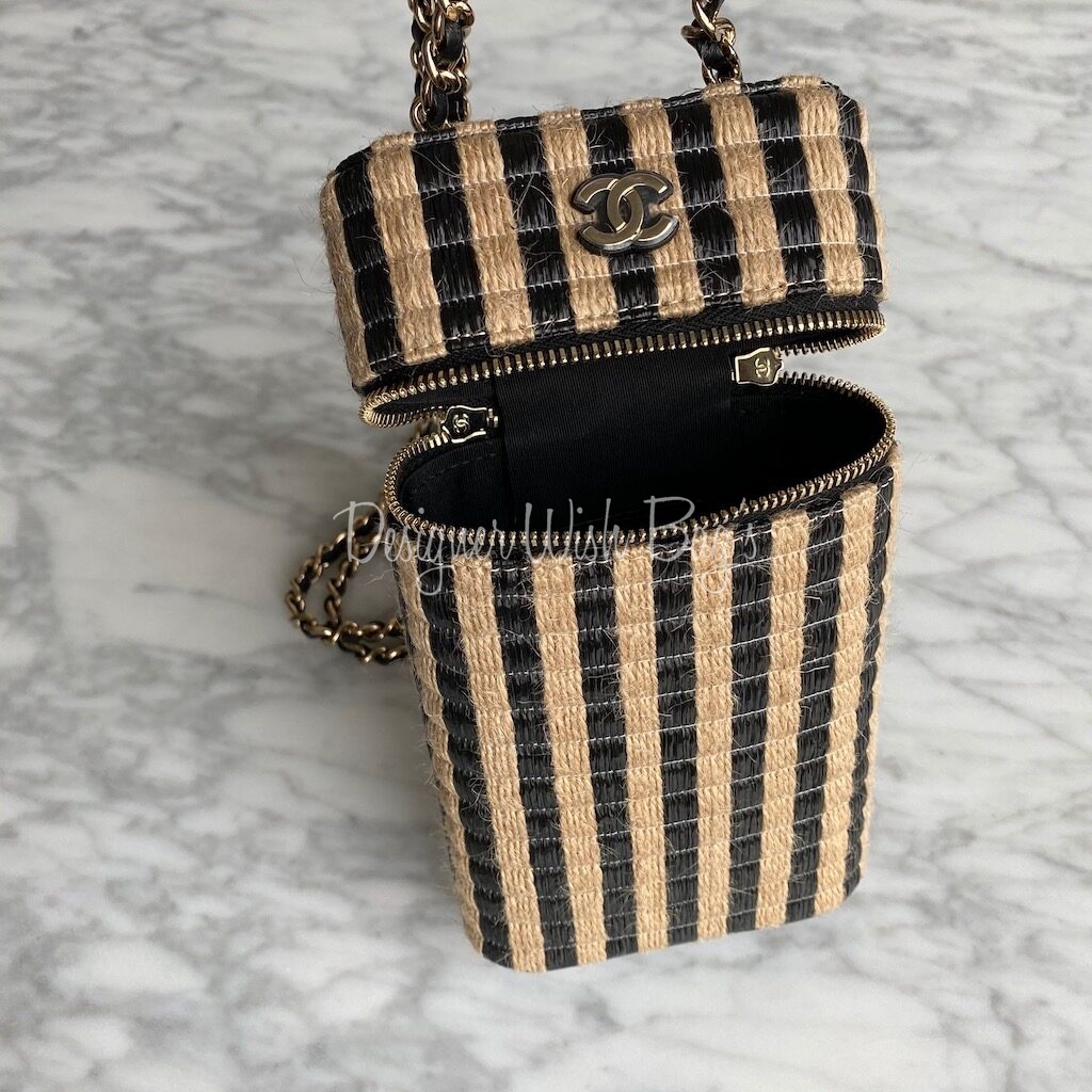 Chanel Vanity Raffia Jutte 21P Designer WishBags