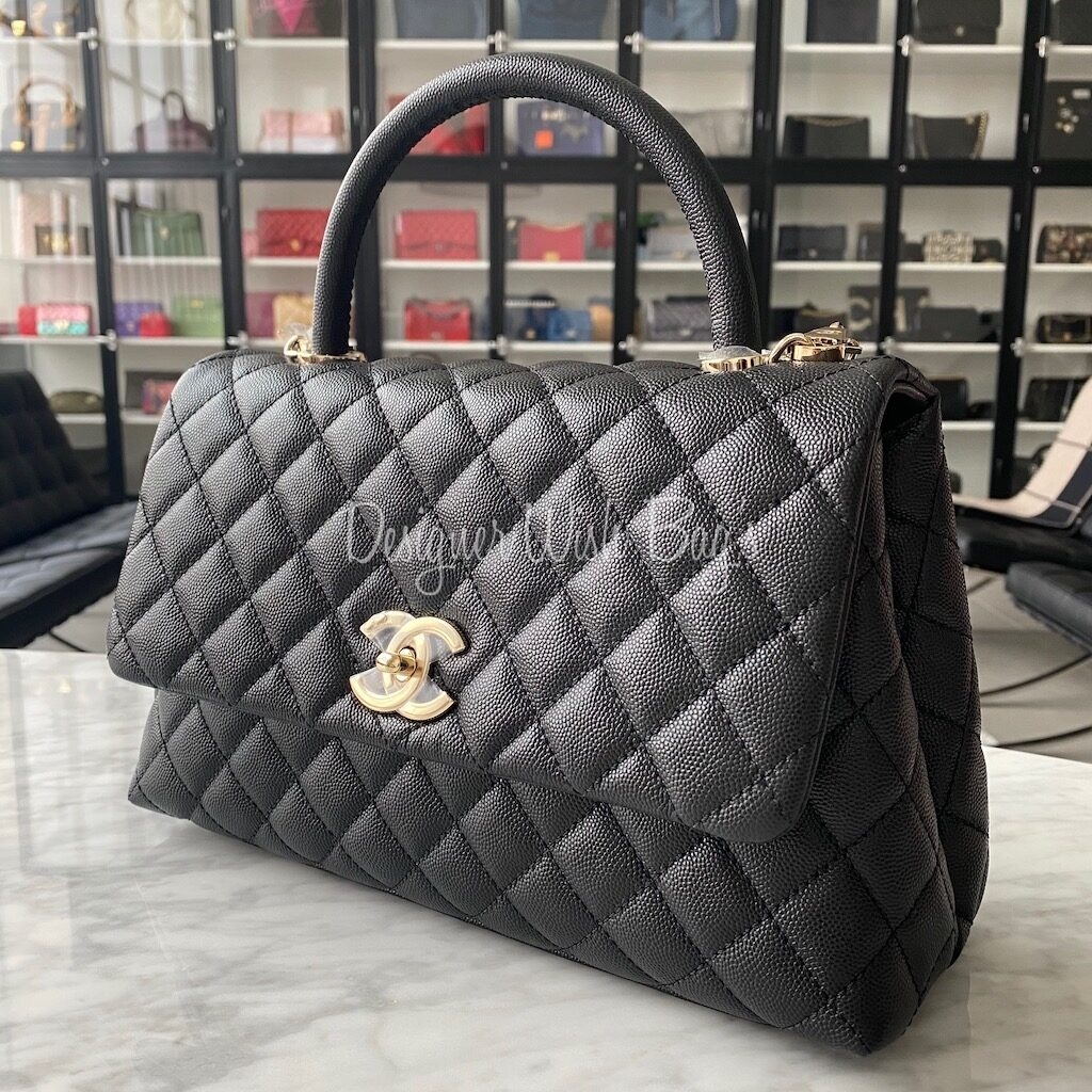 Chanel Large Coco Handle, Caviar, Black GHW - Laulay Luxury