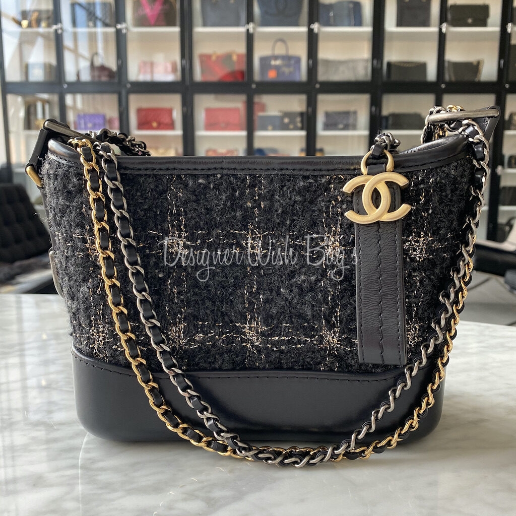 CHANEL GABRIELLE BAG Multiple colors Leather Tweed ref.165725