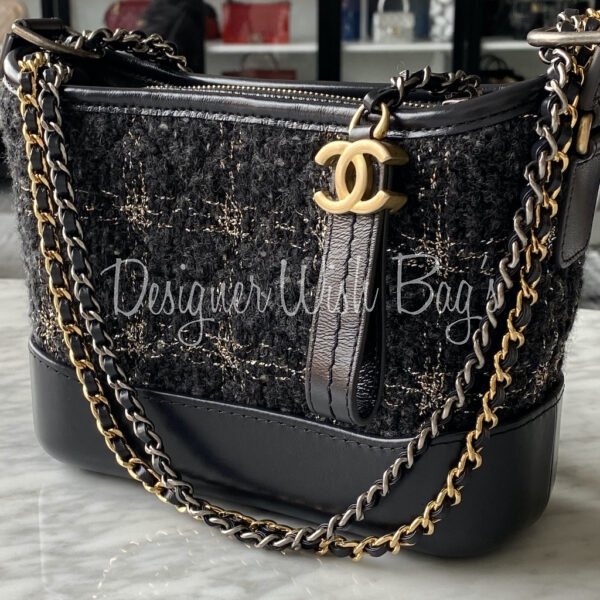 Gabrielle tweed crossbody bag Chanel Black in Tweed - 25253469