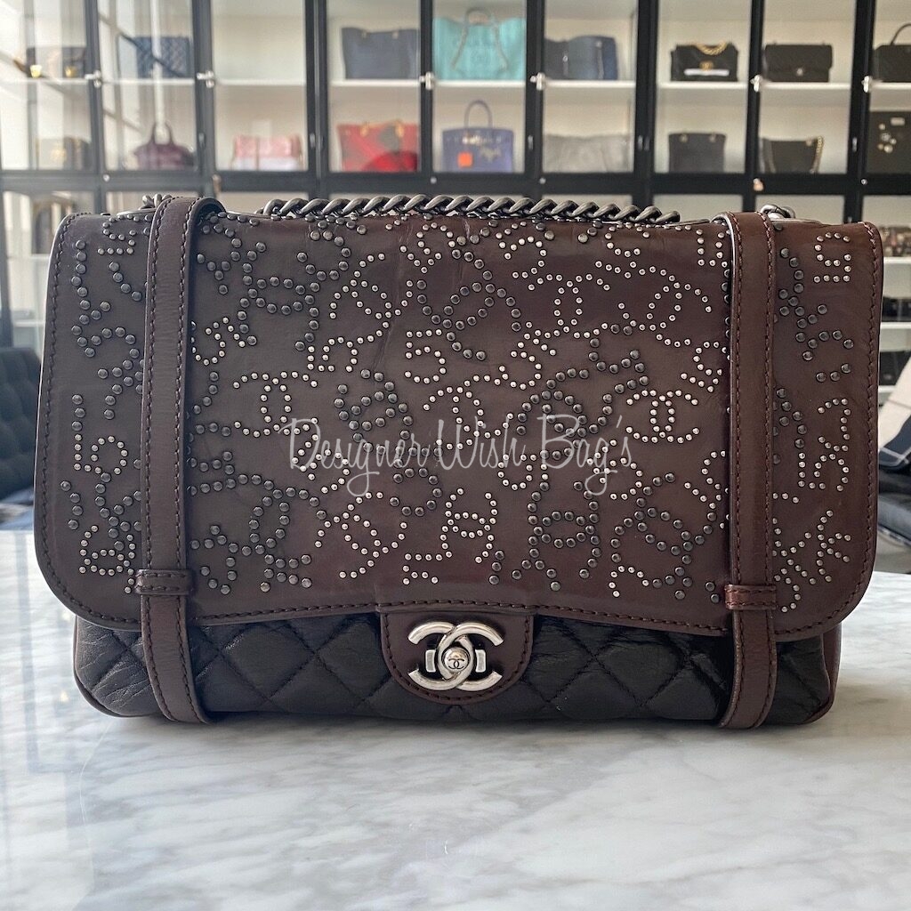 Naughtipidgins Nest - Chanel Paris Dallas Studded Buckle Satchel Flap Bag  in Black Calfskin. See here for price and details >   Dallas-Studded-Buckle-Satchel-Flap-Bag-in-Black