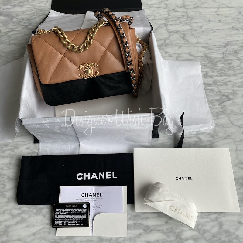 Chanel 19 Small Caramel 21P - Designer WishBags