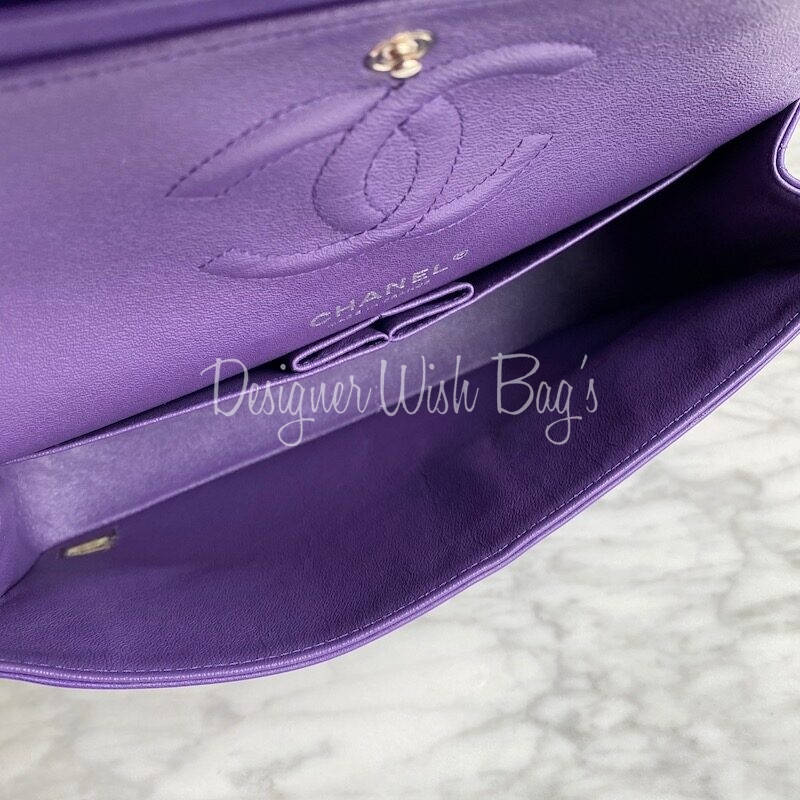 Chanel Medium Flap Purple - Designer WishBags
