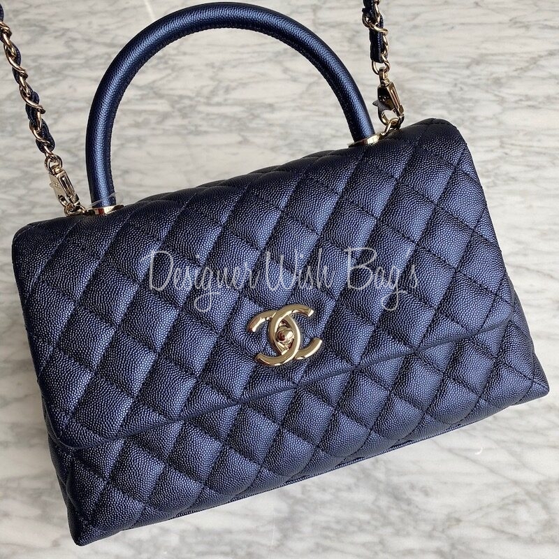 Chanel Coco Handle Blue Caviar