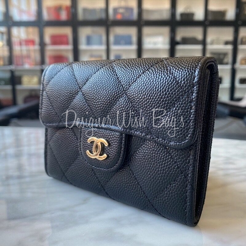 Chanel XL Coin Purse Black GHW Designer WishBags