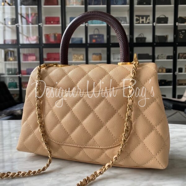 Chanel Coco Handle Beige Caviar - Designer WishBags