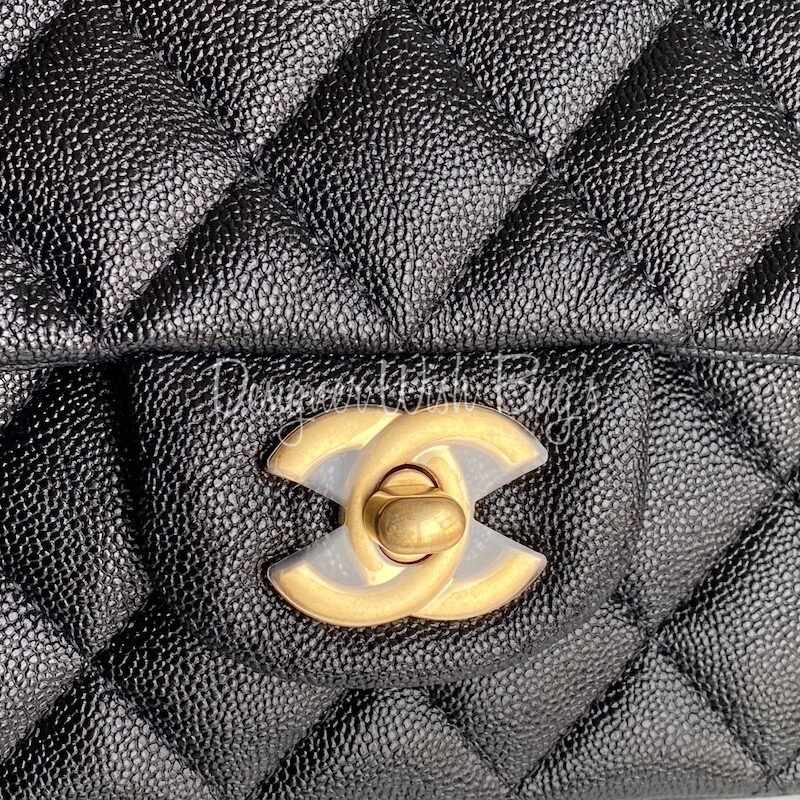 Chanel Mini Top Handle Caviar SS21 - Designer WishBags