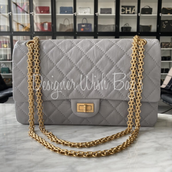 Chanel Reissue Grey GHW 28cm