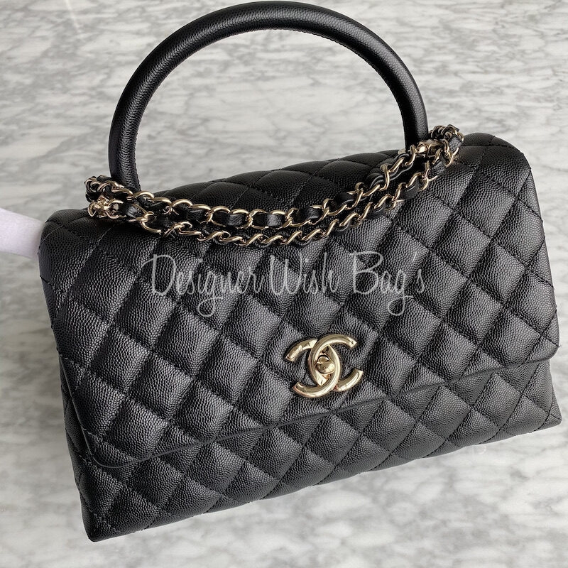 Chanel Coco Handle Black Medium Designer WishBags