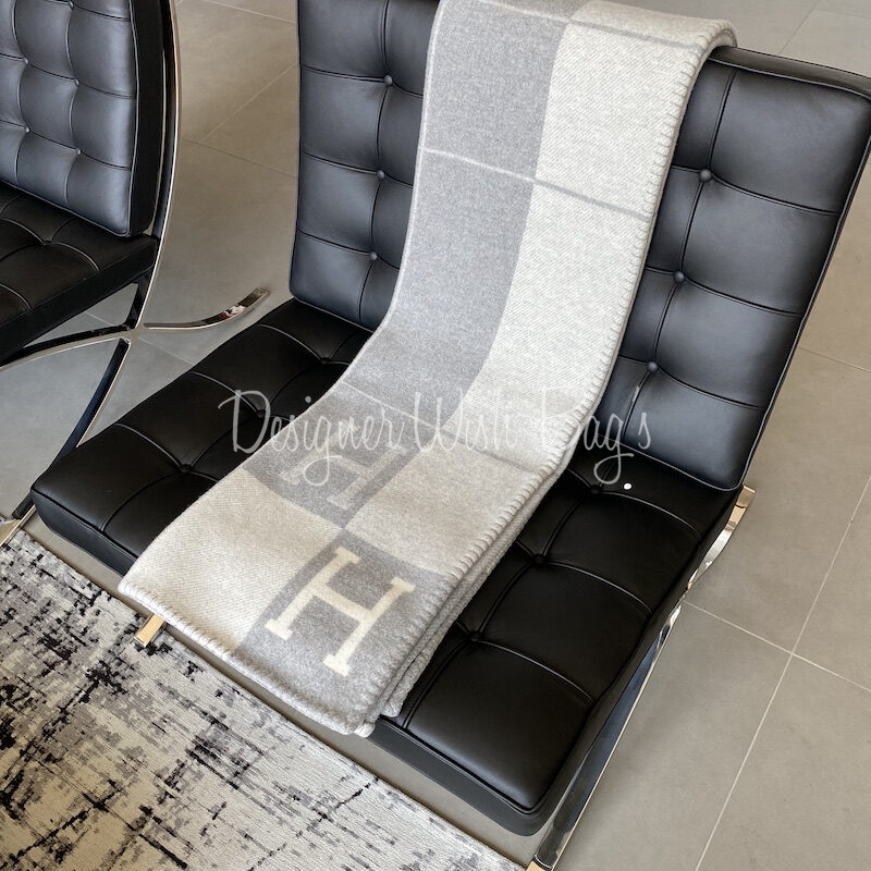 Hermès Avalon Blanket Grey Designer WishBags