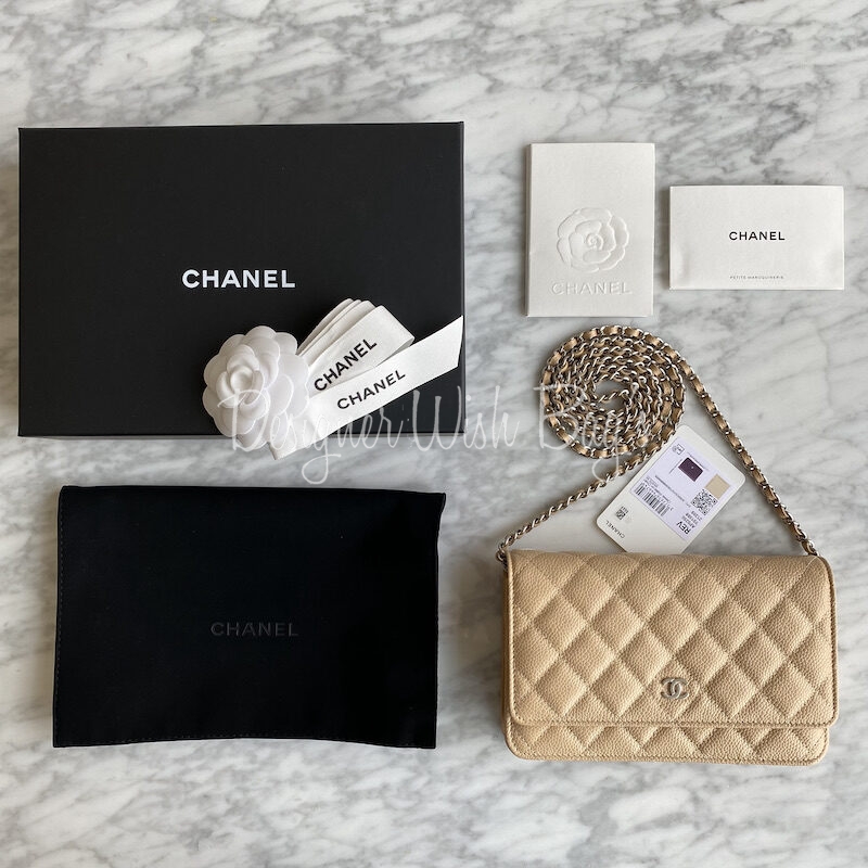 Chanel WOC Beige Clair Caviar - Designer WishBags