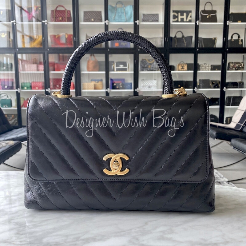 Chanel Coco Handle Chevron - Designer WishBags