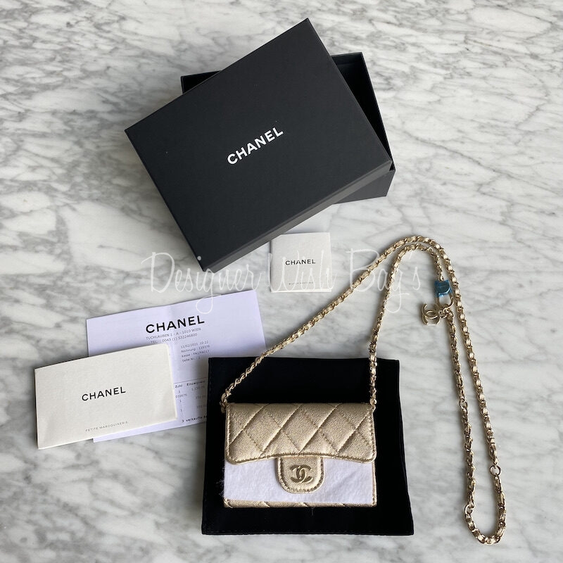 Chanel Card Holder with chain Belt 21P Designer WishBags