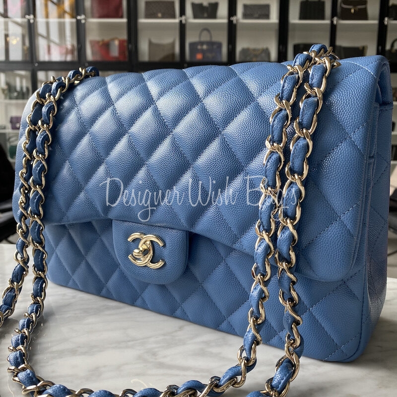 Chanel Blue Caviar Jumbo GHW - Designer WishBags