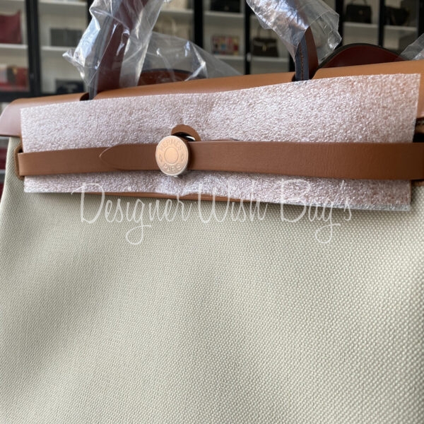 Hermès Herbag Zip 31 Bag Beton / Nature / Rouge H / Fauve GHW