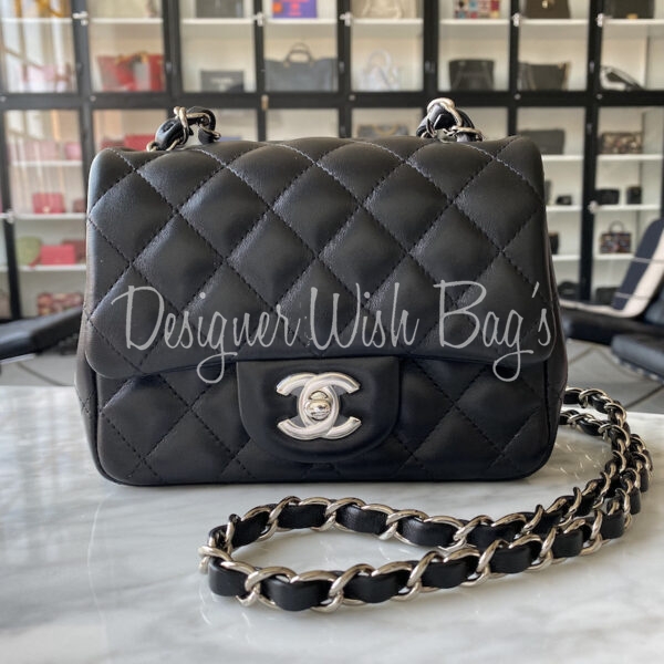Chanel Mini Black Lamb - Designer WishBags